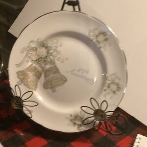 Elegant 25th Anniversary Decorative Plate